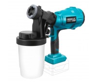 Pistol vopsit cu acumulator, 18V, 900ml, duza 2.5mm, debit 0.7 L/min, corpul, Dedra SAS+ALL